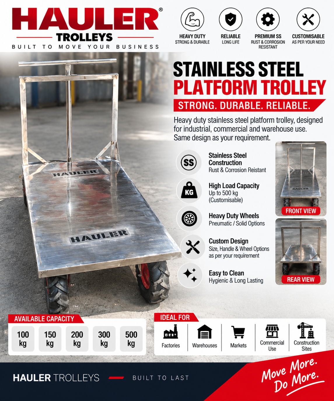 SS platform trolley — TN Enterprises Chennai